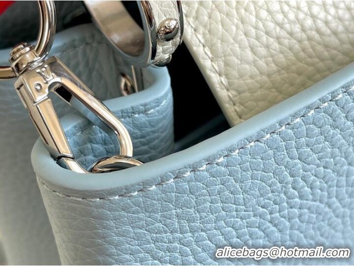 Top Quality Louis Vuitton CAPUCINES BB M48865 sky blue&white