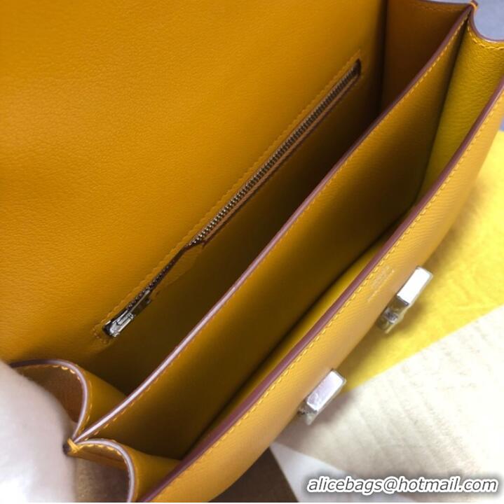 Cheapest Hermes Original Espom Leather Constance Bag 5333 yellow