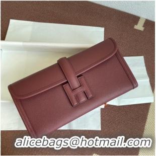 Wholesale Hermes Original Espom Leather Clutch 37088 claret