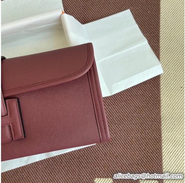 Wholesale Hermes Original Espom Leather Clutch 37088 claret