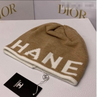 Low Cost Chanel Beanie Knit Hat C92908 Beige 2021