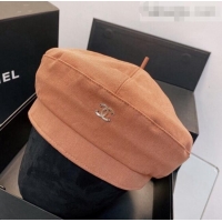 Low Cost Chanel Canvas Beret Hat C92919 Brown 2021
