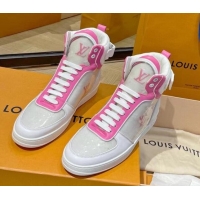 Top Design Louis Vuitton Boombox Sneaker Boots 112454 Pink