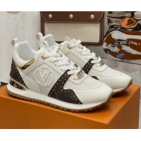 Top Grade Louis Vuitton Run Away Stud Monogram Sneakers White 112460