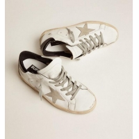 ​Discount Golden Goose GGDB Super-Star Sneakers With Black Heel Tab And Metal Stud Lettering GB0380