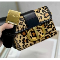 Top Quality Dior 30 MONTAIGNE BOX BAG Oblique Jacquard C9288 Brown Leopard Print