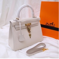 New Cheap Hermes Kelly Shoulder Bag Original TOGO Leather KY3255 white