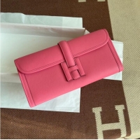 Low Cost Hermes Original jige swift Leather Clutch 37088 cherry blossoms