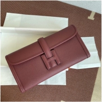 Wholesale Hermes Original Espom Leather Clutch 37088 claret