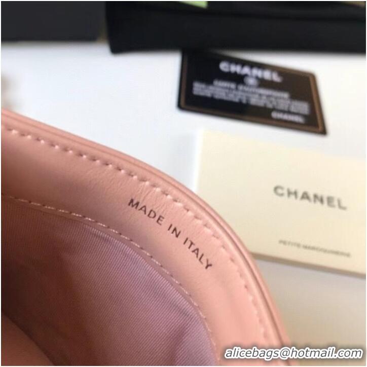 Top Grade Chanel classic wallet Calfskin & Gold-Tone Metal A84368 pink