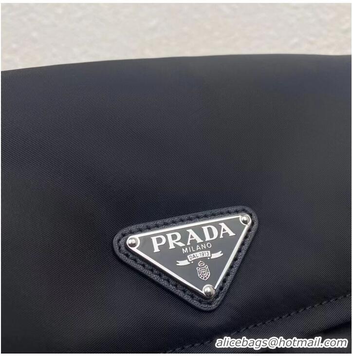 Popular Style Prada Re-Nylon and nappa leather shoulder bag 1BM313 black