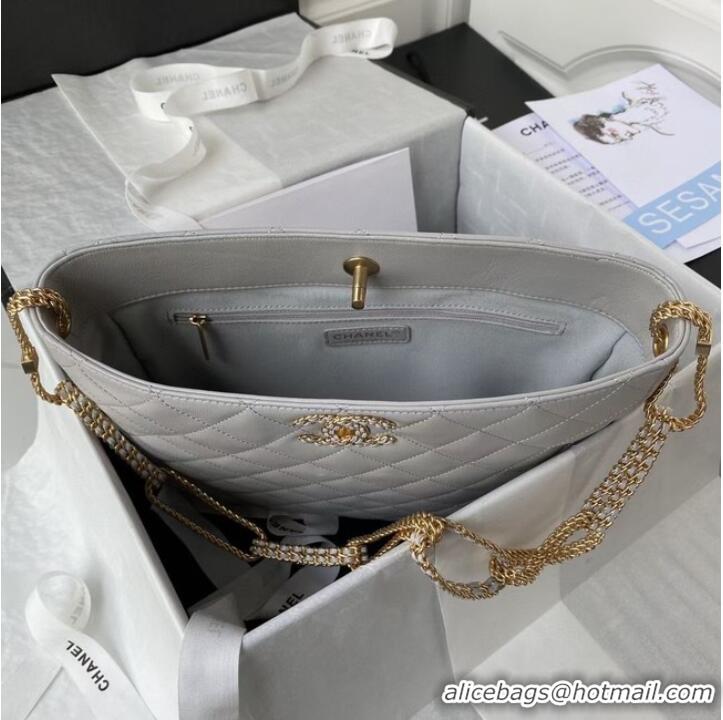 Good Product Chanel Lambskin Shoulder Bag AS2977 gray
