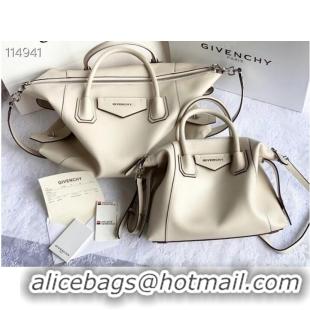 Spot Bulk GIVENCHY Original Leather Shoulder Bag 63188 Off White