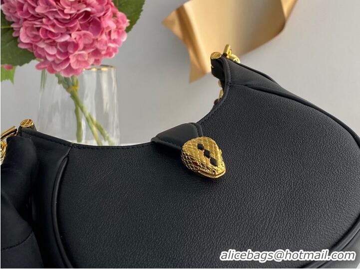 Top Grade BVLGARI Shoulder Bag Calfskin Leather B281632 black