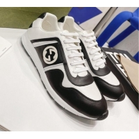 Top Design Gucci Calfskin Sneakers White/Black 111620