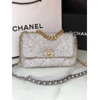 Good Taste Chanel 19 Flap Bag Original Tweed AS01161 Grey