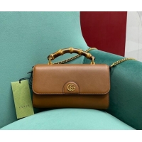 Market Sells Gucci Small top handle bag with Bamboo 675794 brown