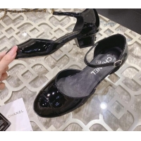 New Design Chanel Patent Calfskin Open Shoe/Pumps G38571 Black
