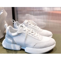 Comfortable Hermes Men's Mesh Sneakers 011318 White