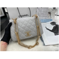 Fashion Discount Chanel Flap Lambskin Shoulder Bag AS2976 light gray
