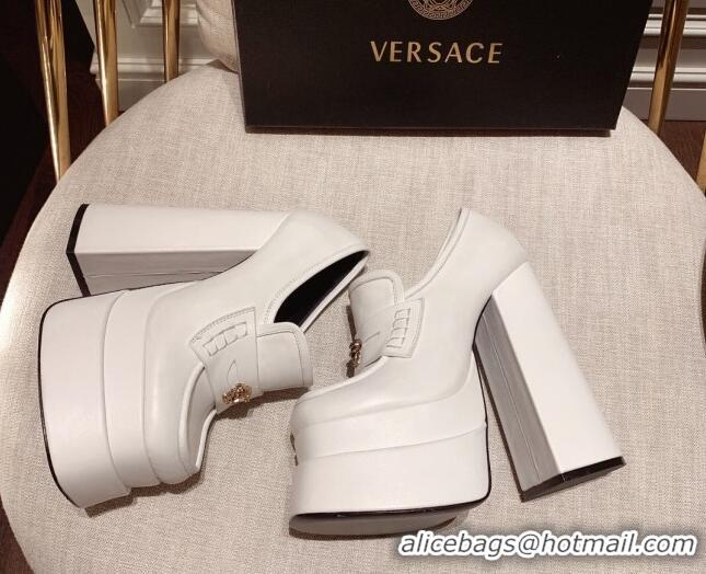 Low Cost Versace Intrico High Heel Platform Loafers Pumps 15.5cm 011342 White