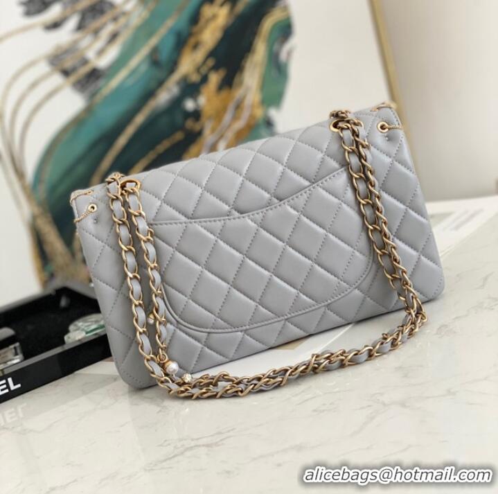 Discount Chanel classic handbag Lambskin& gold Metal AS1112 Gray