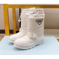 Trendy Design Prada Nylon Gabardine Boots 121718 White