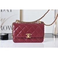 Market Sells Chanel Flap Lambskin mini Shoulder Bag AS2615 red