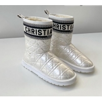 Best Design Dior Oblique Snow Ankle Boots Pearly White 121812