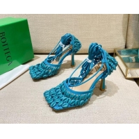 Best Price Bottega Veneta Stretch Mesh Sandals 9cm 021403 Blue