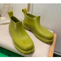 Low Cost Bottega Veneta Shine Rubber TPU Ankle Boots 021416 Kiwi Green