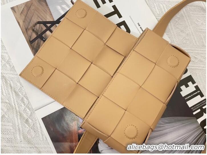Inexpensive Bottega Veneta CASSETTE Mini intreccio leather belt bag 651053 brown