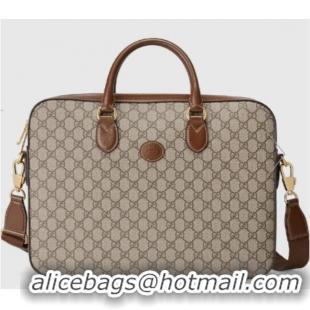 Top Quality Gucci Business case with Interlocking G 674140 Brown