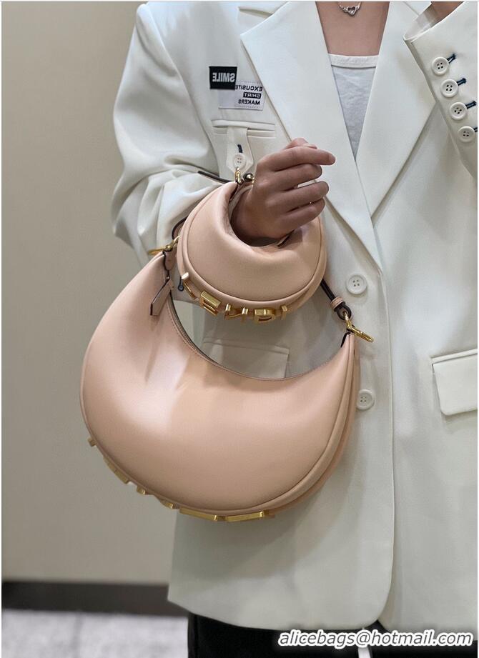 Pretty Style Fendi Praphy Original Leather Big Logo Bag 80056M 80056S Pink