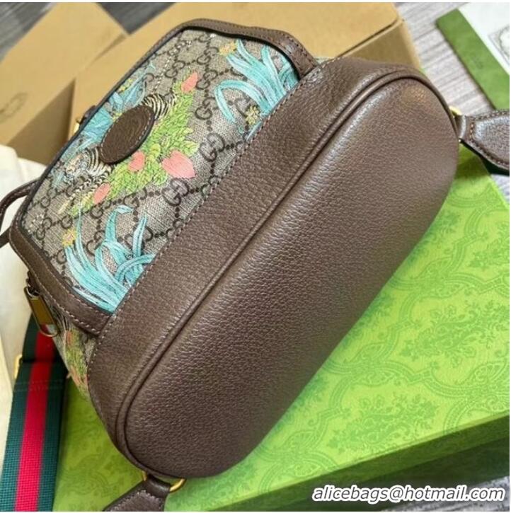 Buy Classic Gucci Backpack with Interlocking G 674147 Brown&green