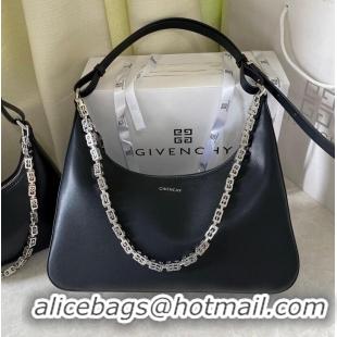 Top Quality GIVENCHY Moon cut Original Leather Shoulder Bag A17300 Black