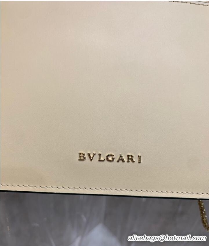 Buy Discount Bvlgari Serpenti Forever leather small crossbody bag 286999 cream