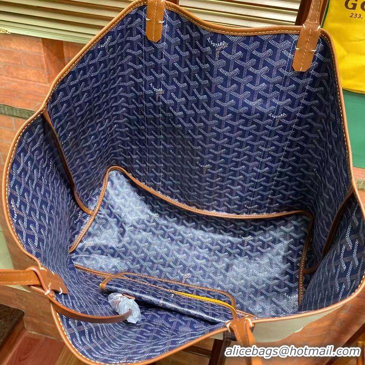 New Stylish Goyard Anjou Saint Louis Pertuis Tote Bag PM 2159 Navy Blue