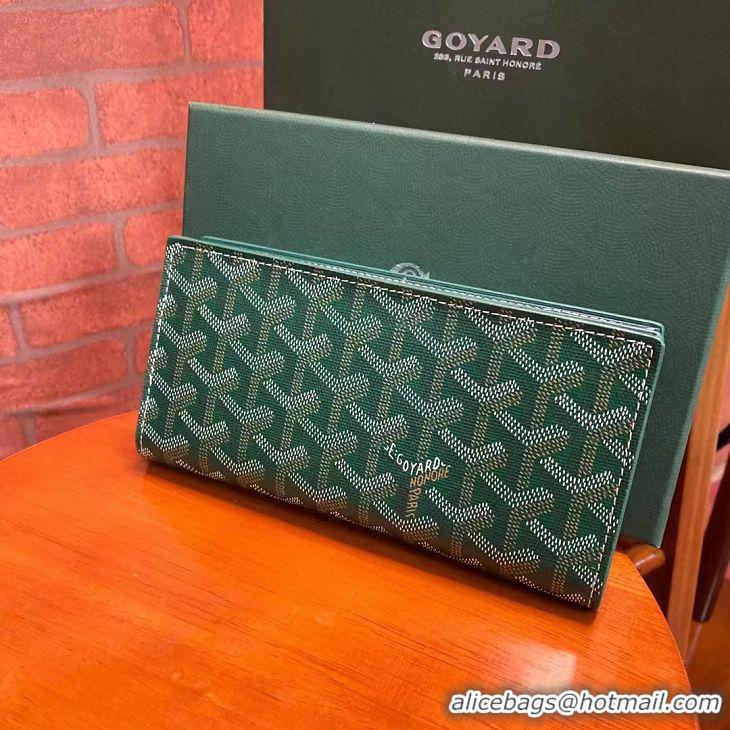Elegant Discount Goyard Original Long Purse 020081 Green