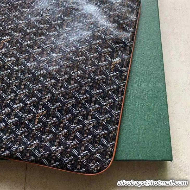 Top Design Goyard Original Senat Pouch iPad Bag Medium M020115 Black And Tan