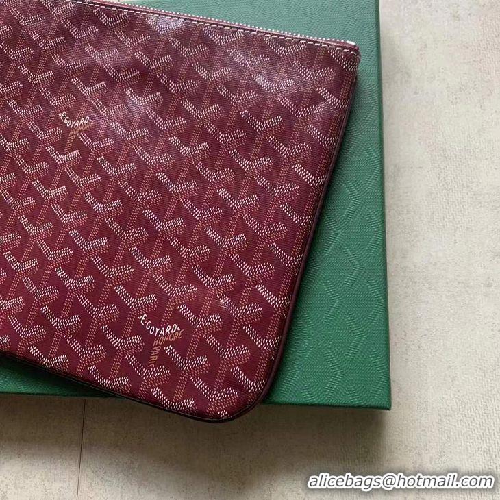 Generous Low Cost Goyard Original Senat Pouch iPad Bag Small S020115 Bungundy