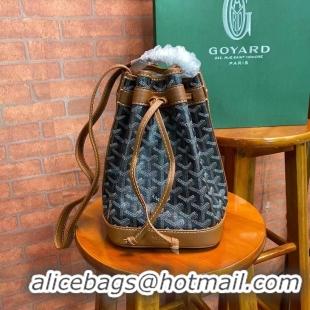 Most Popular Goyard Original Petit Flot Small Bucket Bag G8715 Black And Tan