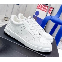Discount Chanel Calfskin Sneakers 030536 White