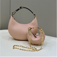 Pretty Style Fendi Praphy Original Leather Big Logo Bag 80056M 80056S Pink