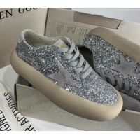 Cheap Golden Goose GGDB Space-Star Sneakers in Silver Glitter 030401