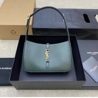 Market Sells YSL LE 5 A 7 HOBO BAG IN SMOOTH LEATHER Y687228 blackish green