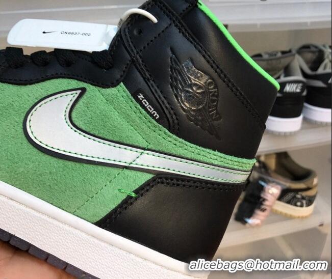 Grade Quality Nike Air Jordan AJ1 High-top Sneakers Green/Black 112385