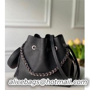 High Quality Louis Vuitton Mahina Monogram Perforated Bella Bucket Bag M57070 Black 2022