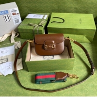 Buy Inexpensive Gucci Horsebit 1955 mini bag 658574 caramel