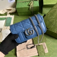 Buy Promotional Gucci GG Marmont super mini bag 476433 blue